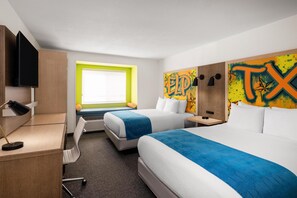 Standard Room, 2 Queen Beds, Non Smoking, Refrigerator | Premium bedding, pillow-top beds, in-room safe, desk