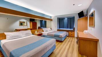 Desk, free WiFi, bed sheets