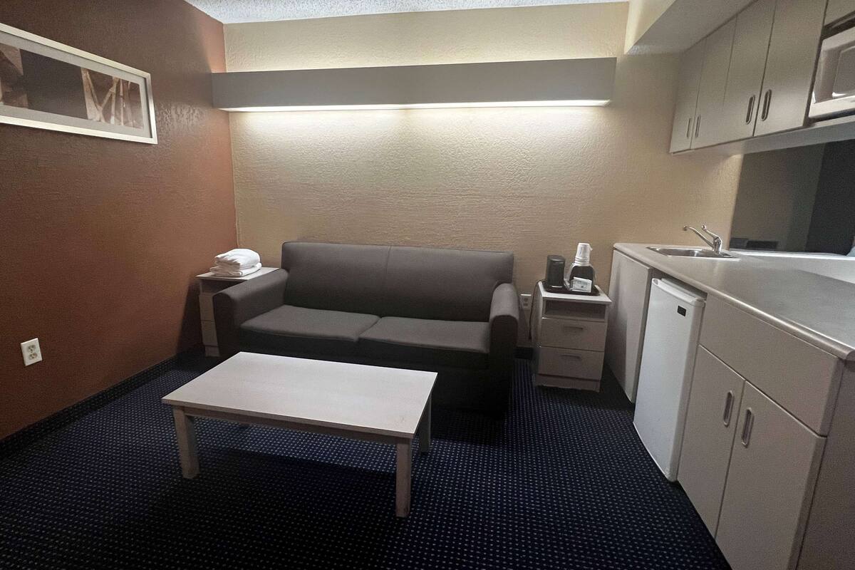 Desk, laptop workspace, cribs (free), rollaway beds (free)