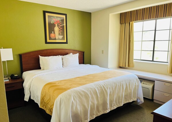 Pillowtop beds, desk, iron/ironing board, free cribs/infant beds