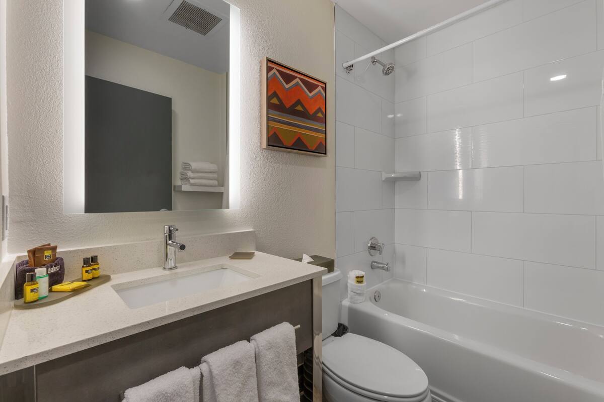 free toiletries, hair dryer, towels, soap