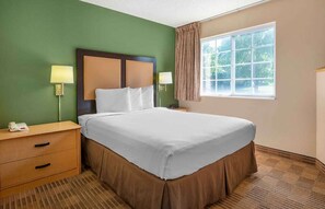 Desk, blackout drapes, iron/ironing board, free WiFi