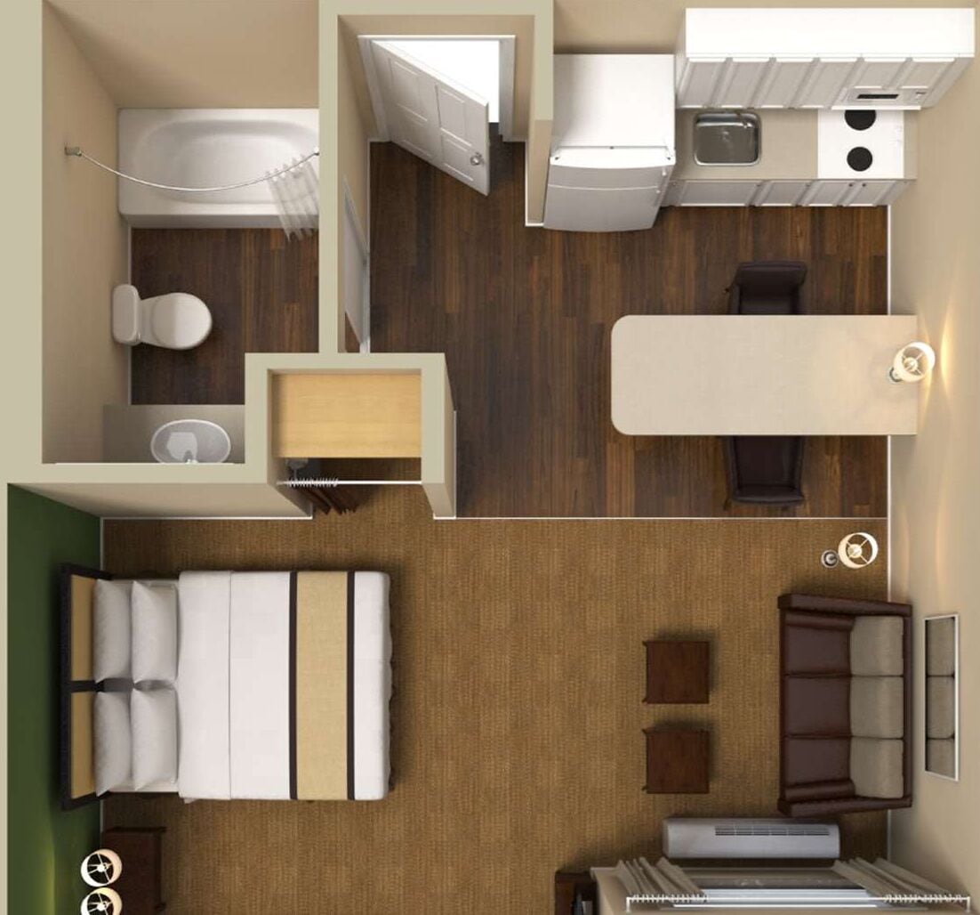 deluxe studio, multiple beds, non smoking | desk, laptop workspace, free wifi, bed sheets