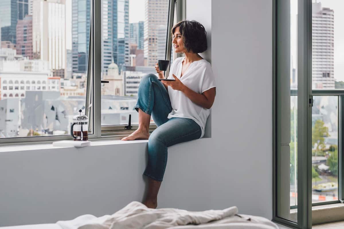 Deluxe-Apartment, 1 Schlafzimmer, Balkon, Flussblick | Hochwertige Bettwaren, Daunenbettdecken, Zimmersafe