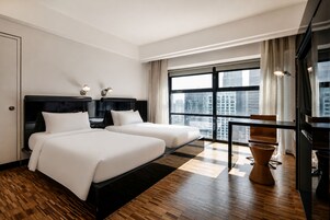 Deluxe Twin Room, City View | Premium bedding, memory-foam beds, in-room safe, desk