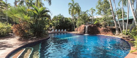 2 outdoor pools, open 6:00 AM to 8:00 PM, pool umbrellas, sun loungers