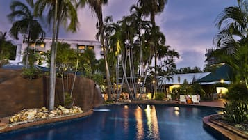 2 outdoor pools, open 6:00 AM to 10:00 PM, sun loungers