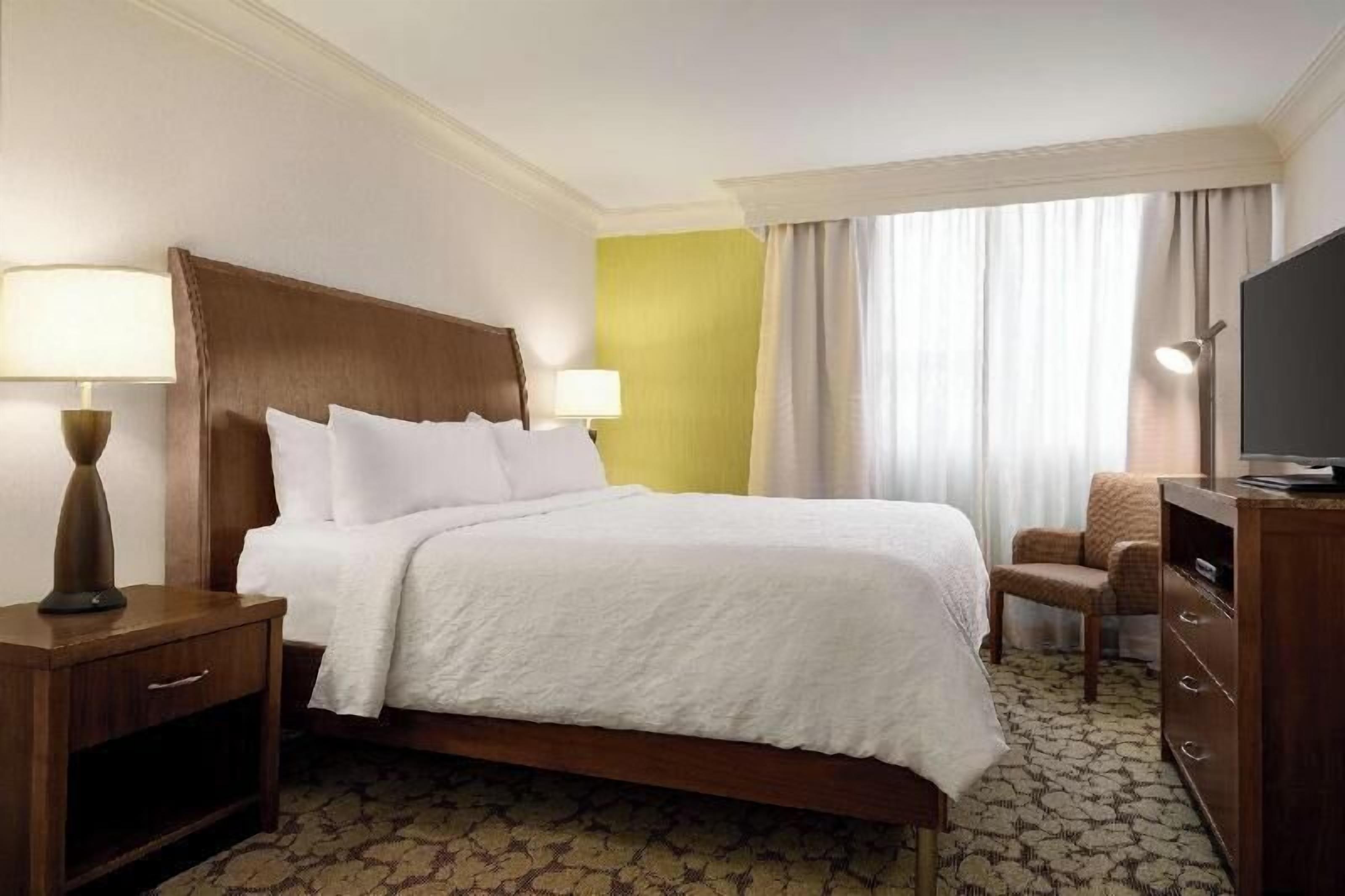 Premium bedding, down comforters, pillowtop beds, in-room safe