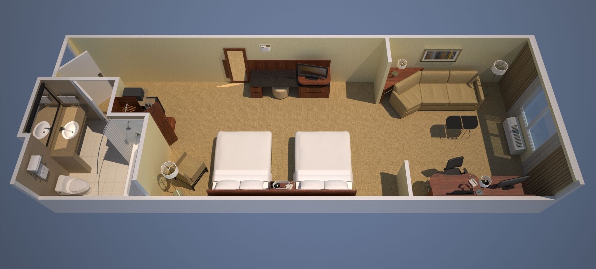 executive suite, 1 bedroom, non smoking | 1 bedroom, in-room safe, desk, iron/ironing board