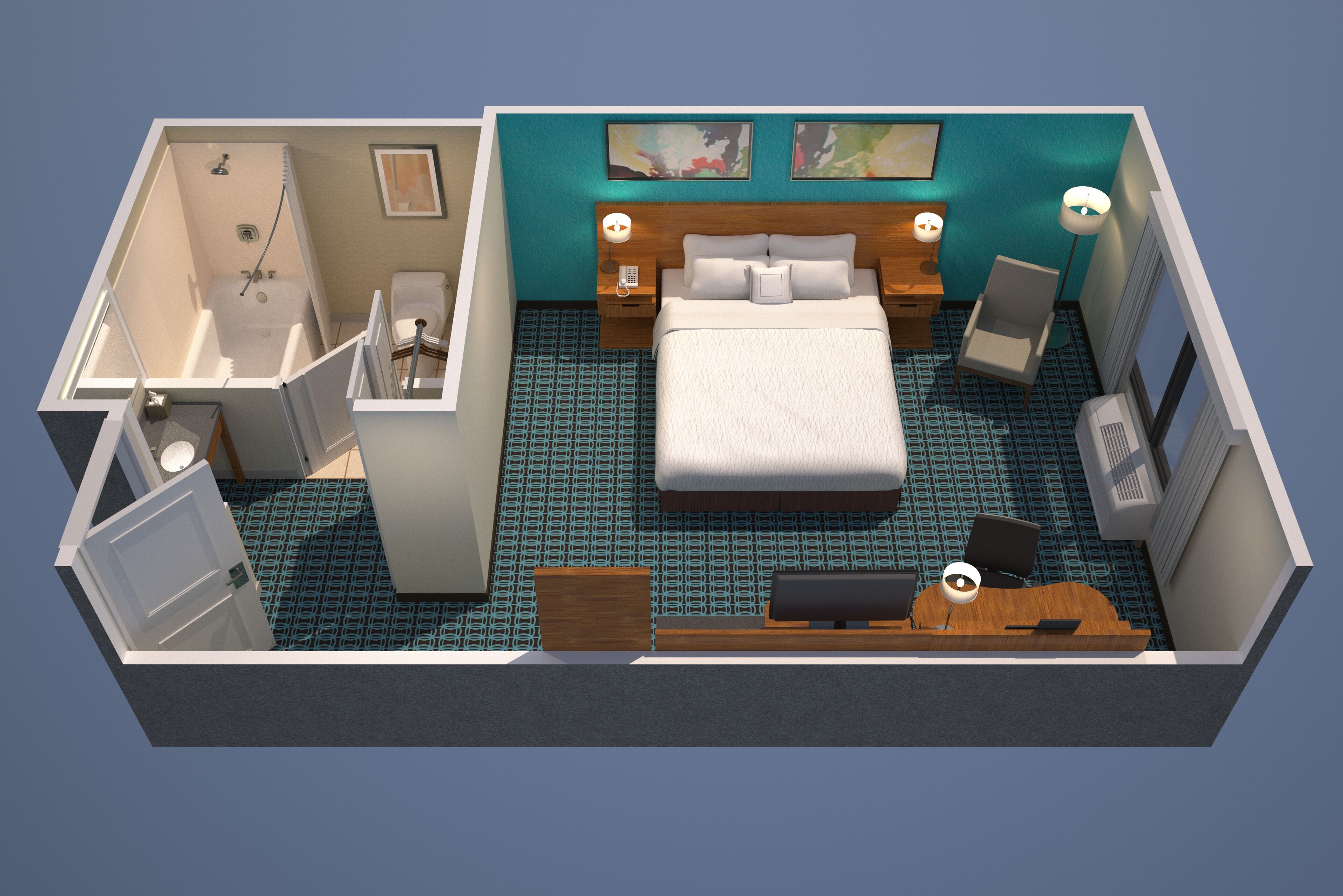 1 bedroom, in-room safe, desk, iron/ironing board