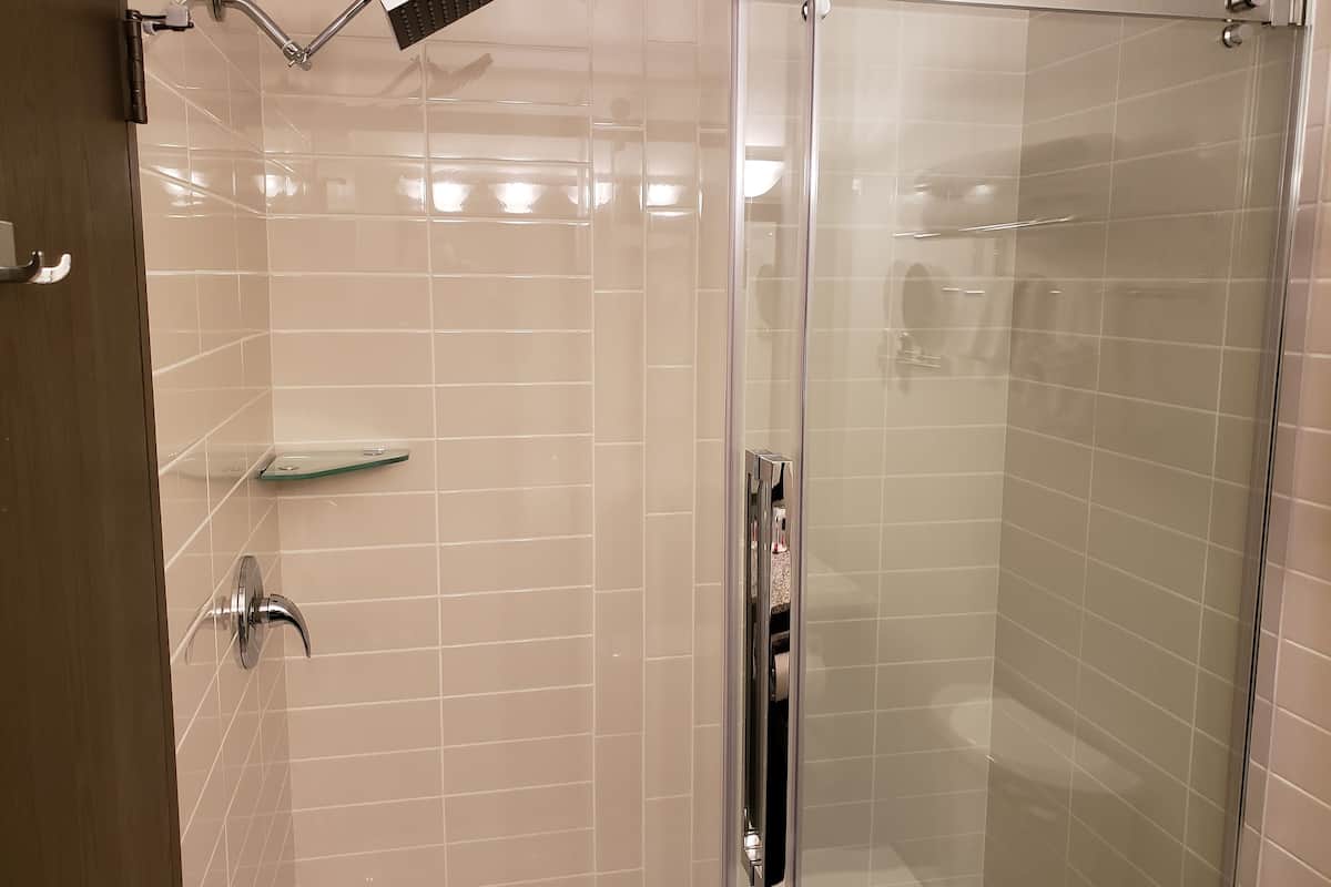 superior suite, 1 king bed, non smoking, city view (6th floor) | bathroom shower