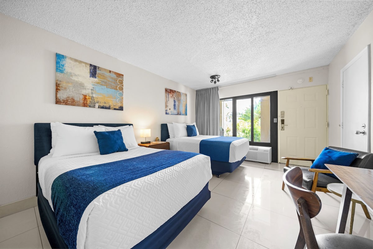 Standard Two Double Beds | 1 bedroom, premium bedding, in-room safe, desk