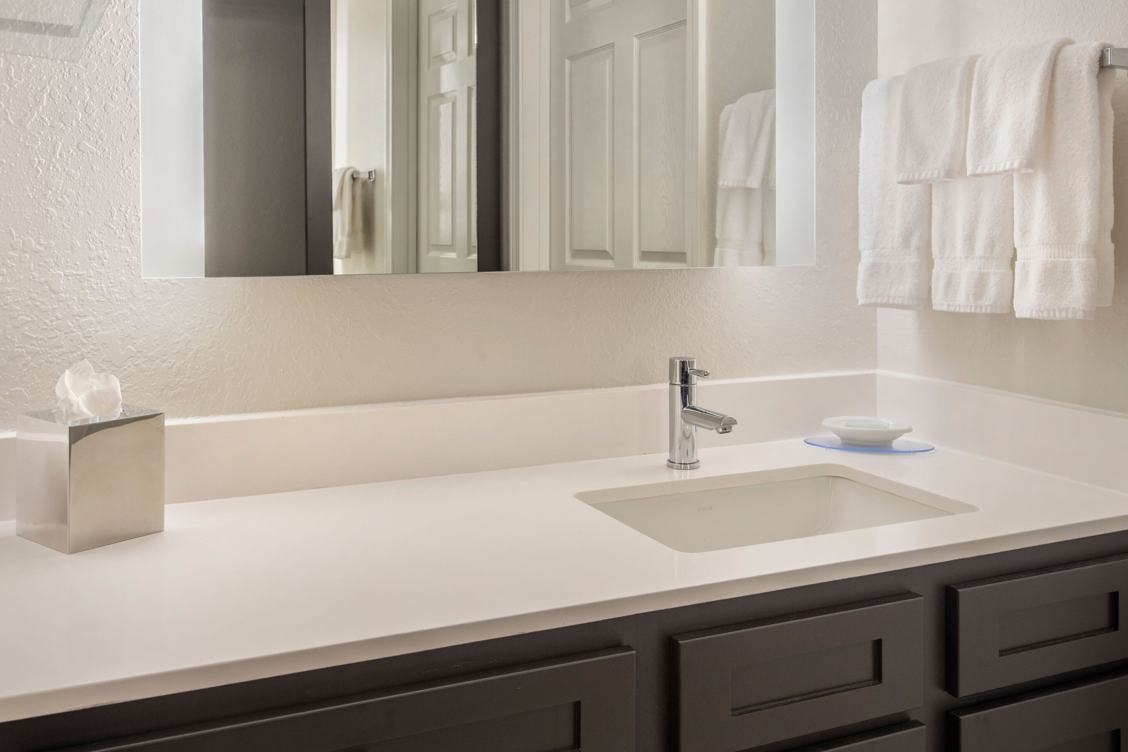 free toiletries, hair dryer, towels, soap