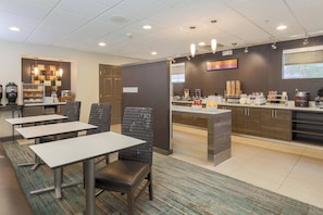Free daily self-serve breakfast