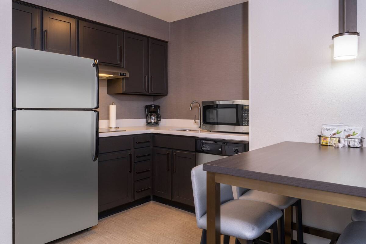 1 bedroom, desk, blackout curtains, iron/ironing board