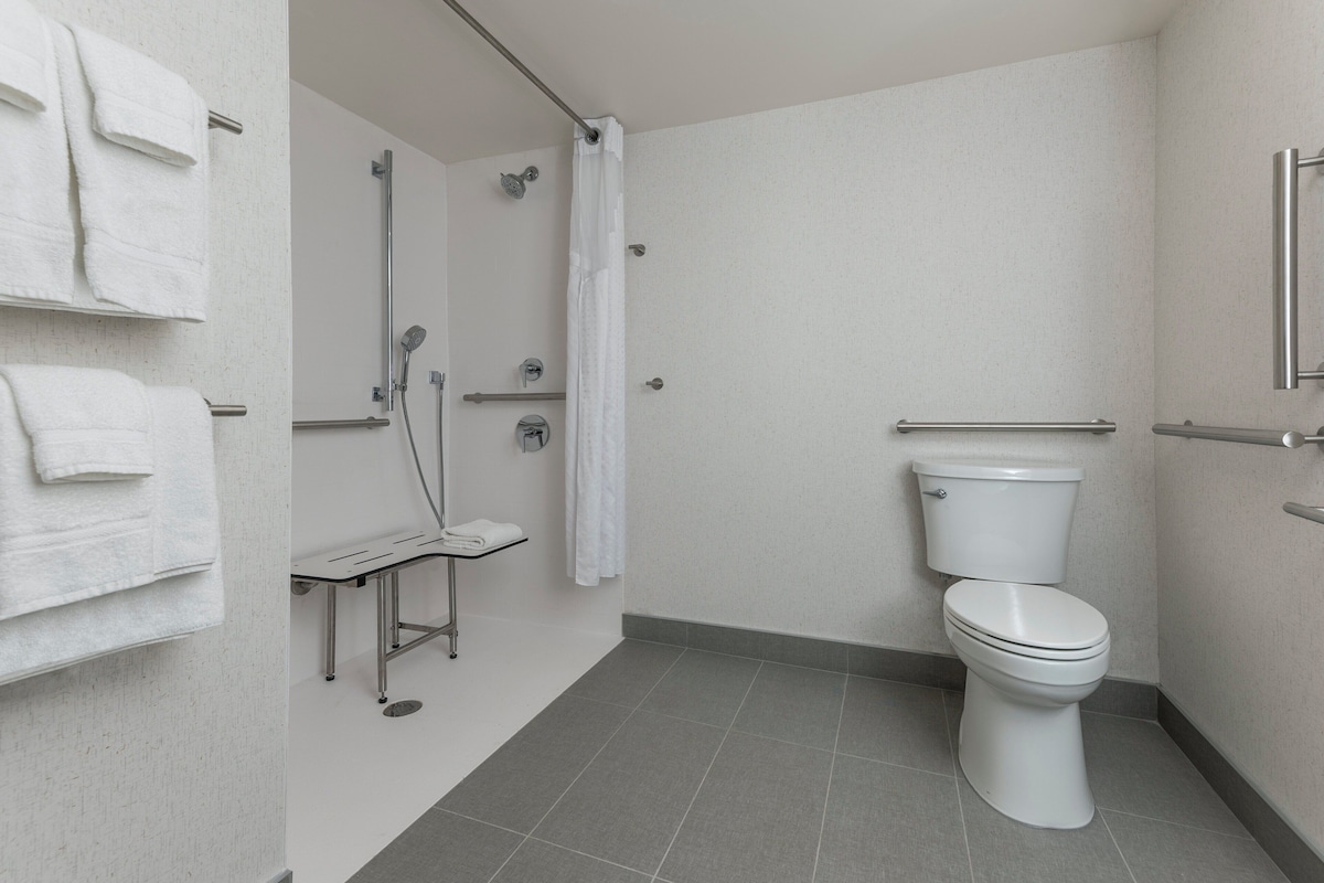 Standard Room, 1 King Bed, Accessible (Mobility, Roll-In Shower) | Hypo-allergenic bedding, pillow-top beds, desk, blackout curtains