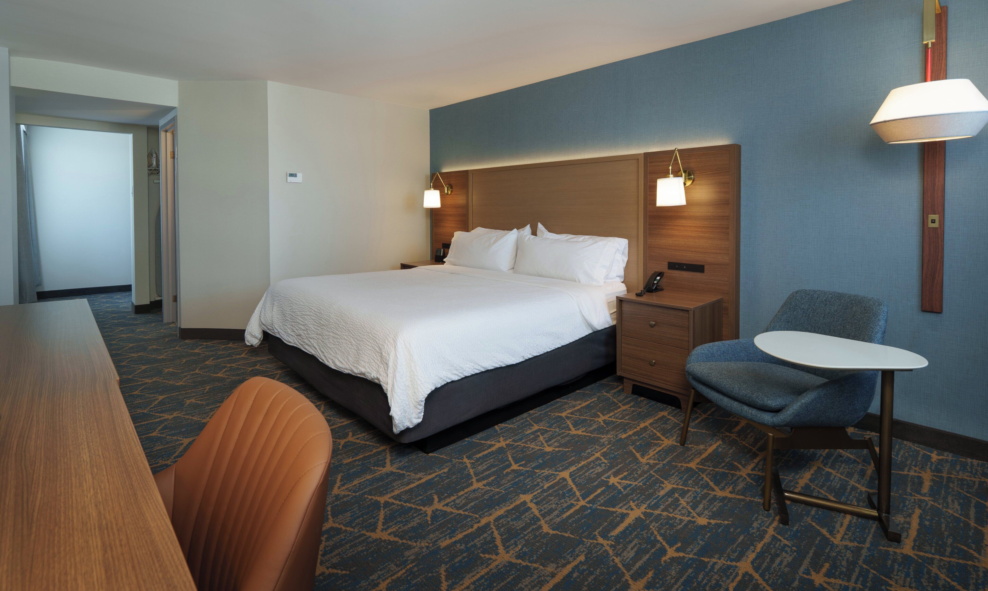 Hypo-allergenic bedding available, pillowtop beds, desk, blackout drapes
