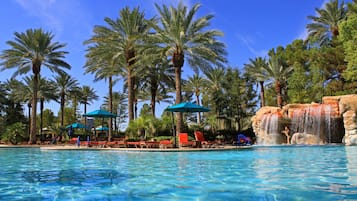 Seasonal outdoor pool, cabanas (surcharge), pool umbrellas