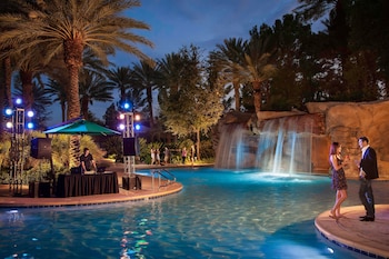 Seasonal outdoor pool, open 9:00 AM to 6:00 PM, cabanas (surcharge) at JW Marriott Las Vegas Resort & Spa