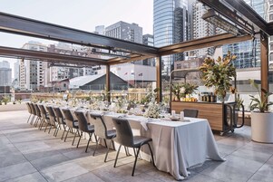 Outdoor banquet area