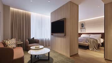 Premium bedding, pillow-top beds, minibar, in-room safe