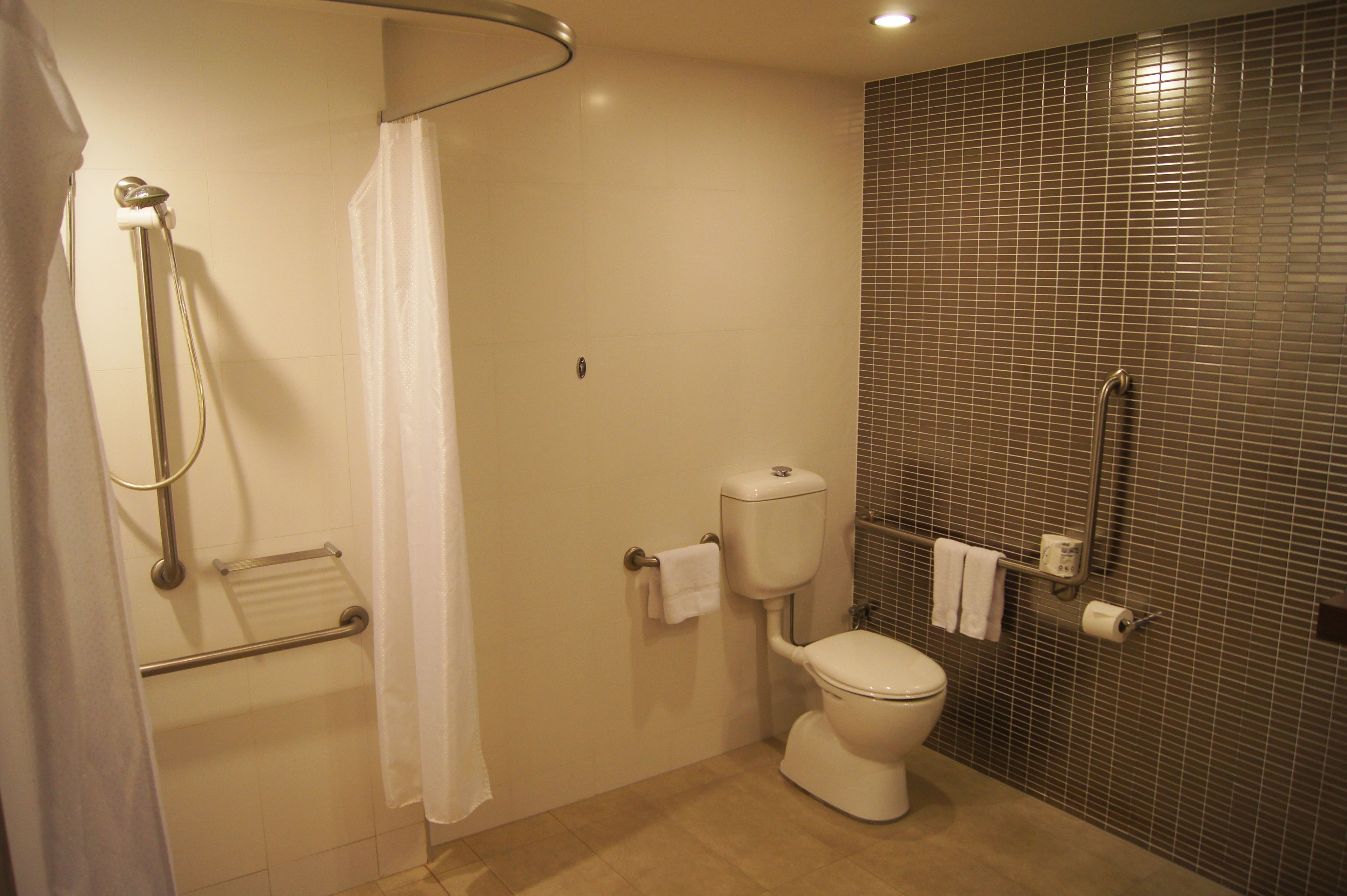 superior room, 1 king bed, accessible | bathroom | shower, designer toiletries, hair dryer, bathrobes