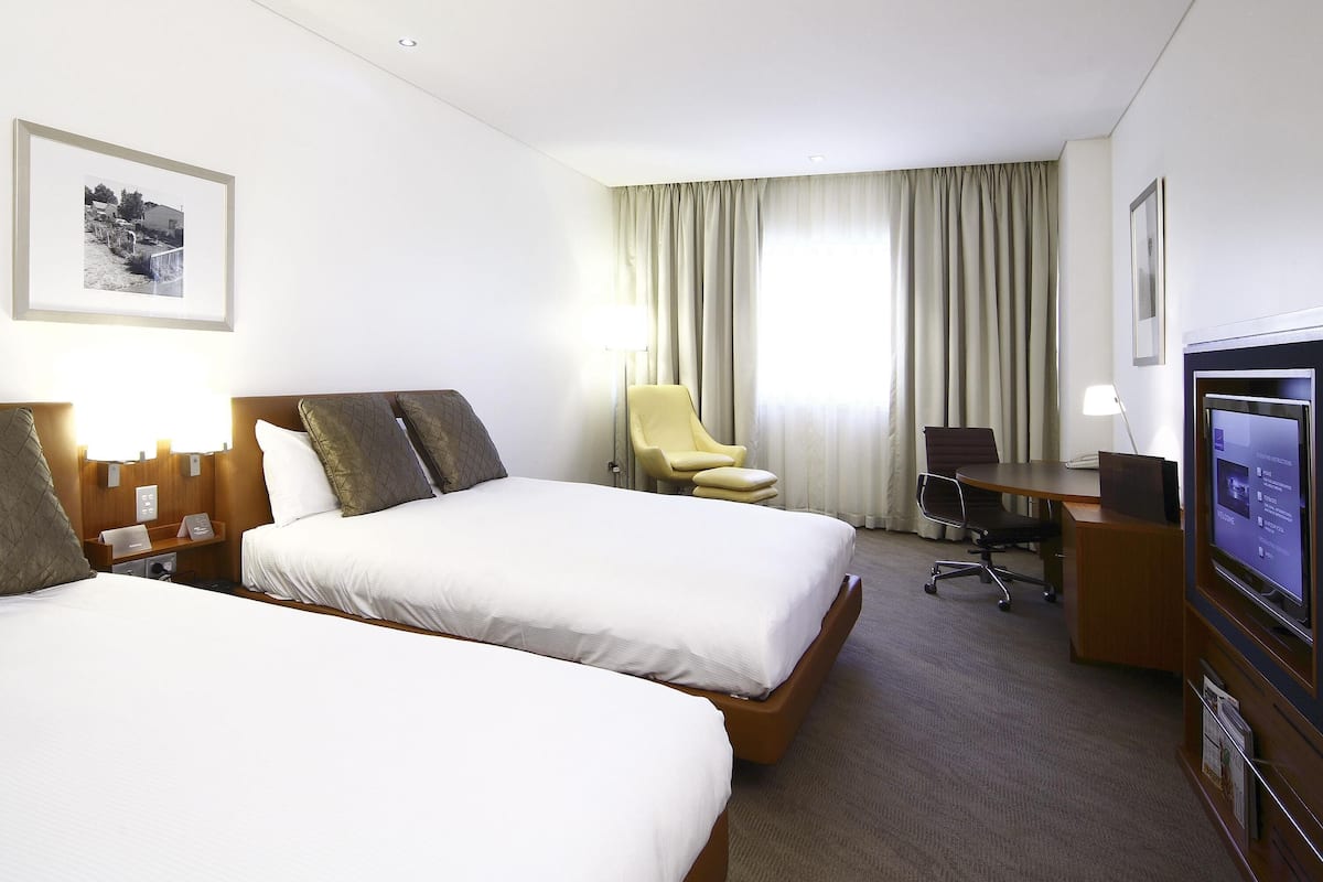 Standard Room, 2 Double Beds | In-room safe, individually furnished, desk, laptop workspace