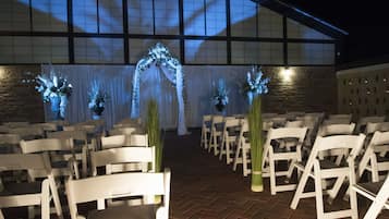 Outdoor wedding area