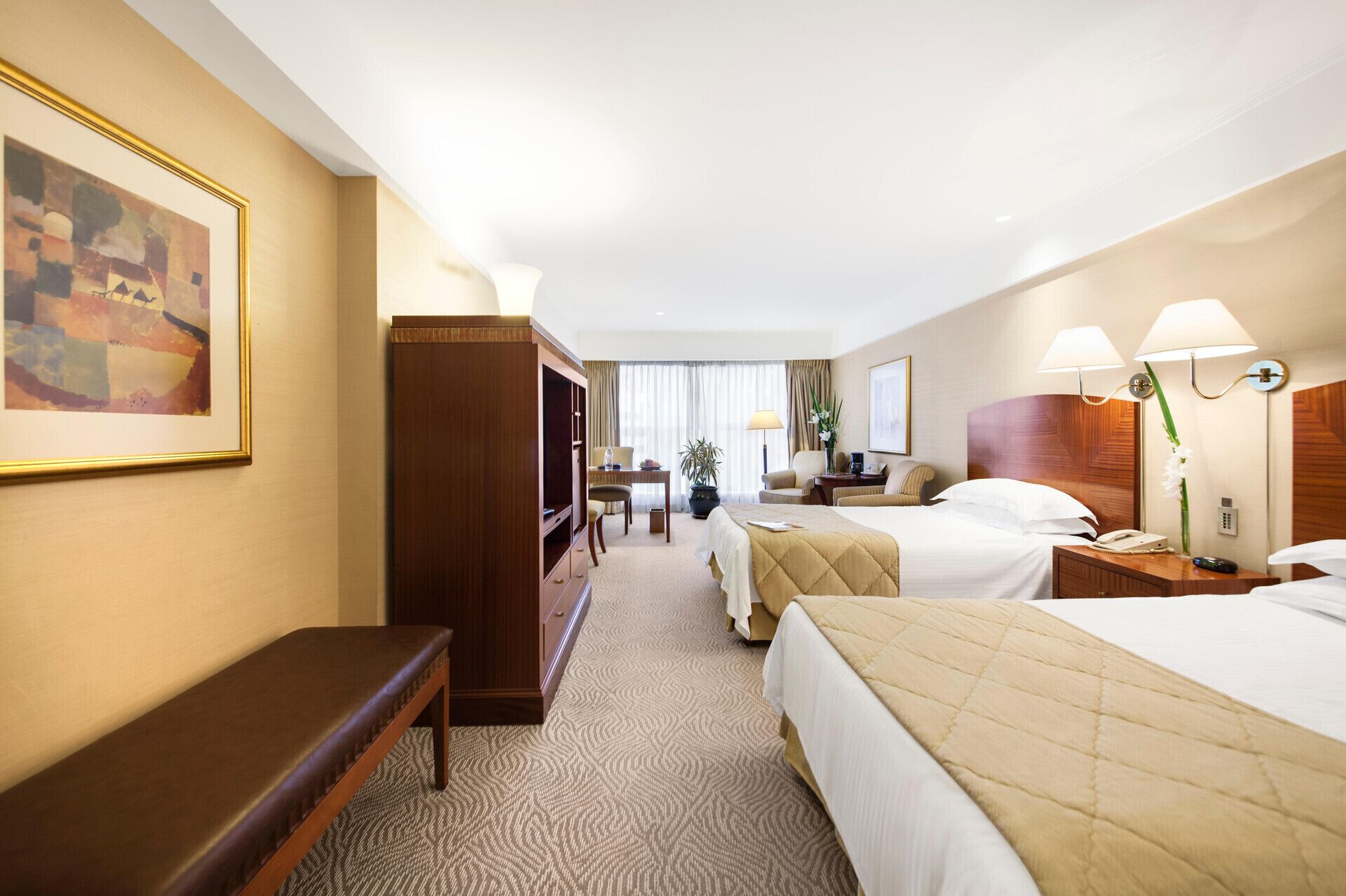 Hypo-allergenic bedding, down duvets, minibar, in-room safe