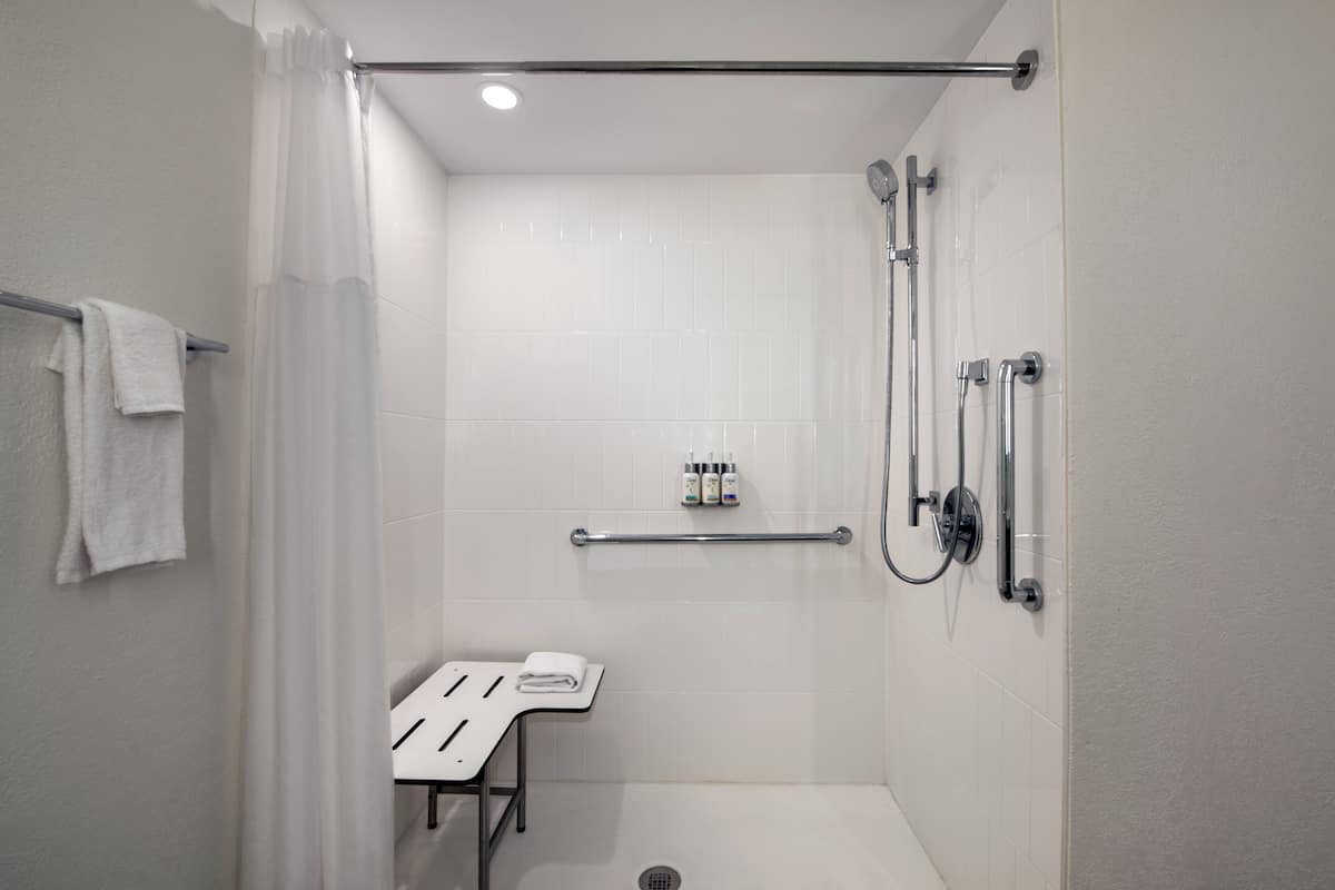 Chambre Standard, accessible aux personnes à mobilité réduite (Communications, Accessible Shower) | Bureau, espace de travail pour ordinateurs portables