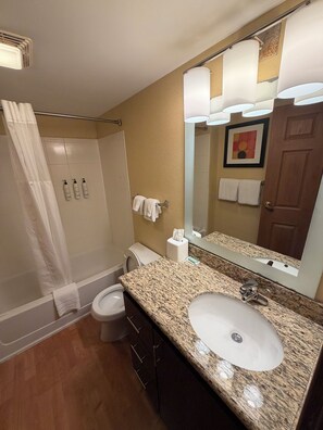 Free toiletries, hair dryer, towels