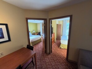 Room, Multiple Beds, Non Smoking (Efficiency) | Desk, blackout drapes, soundproofing, iron/ironing board - MainStay Suites Bloomington near University (Bloomington)