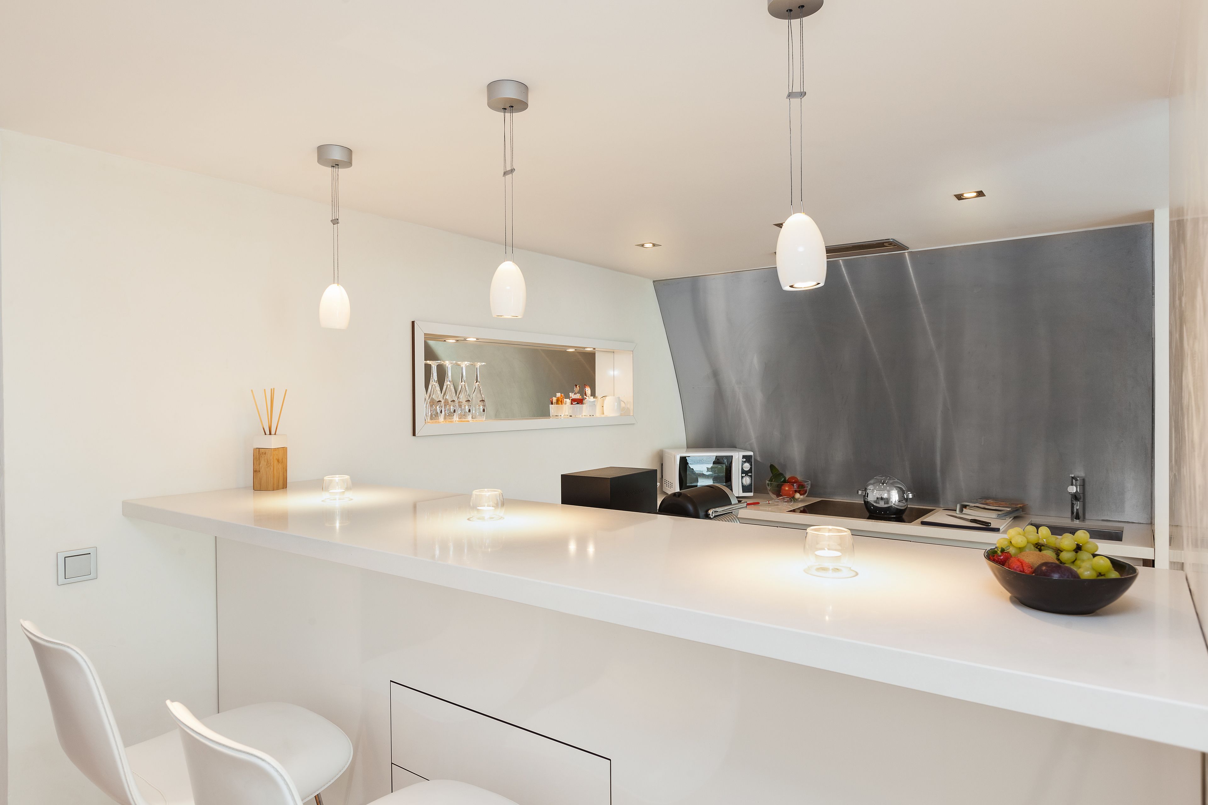 penthouse suite | private kitchen | fridge, microwave, stovetop, coffee/tea maker