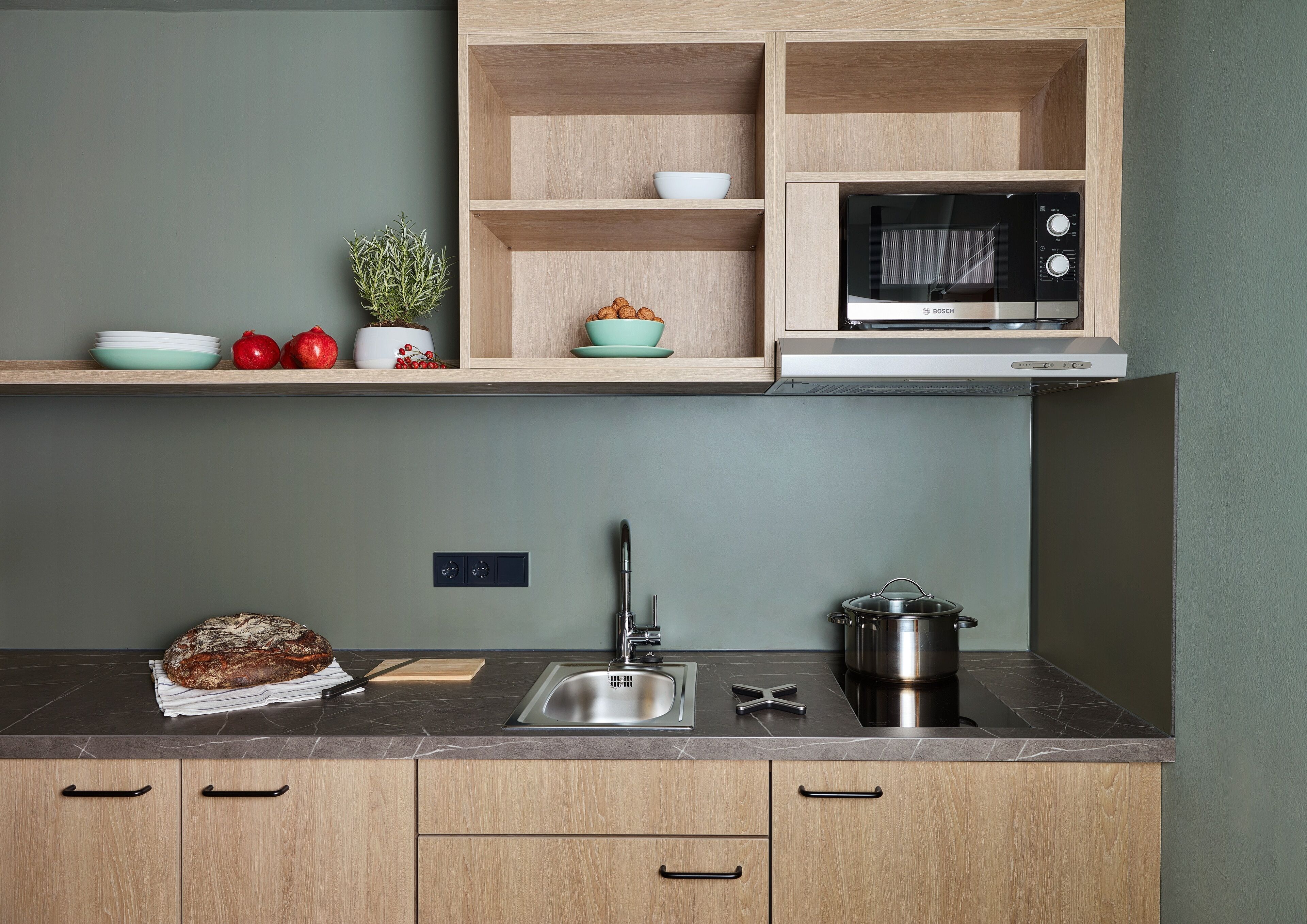 apartment, patio | private kitchen | fridge, microwave, stovetop, coffee/tea maker