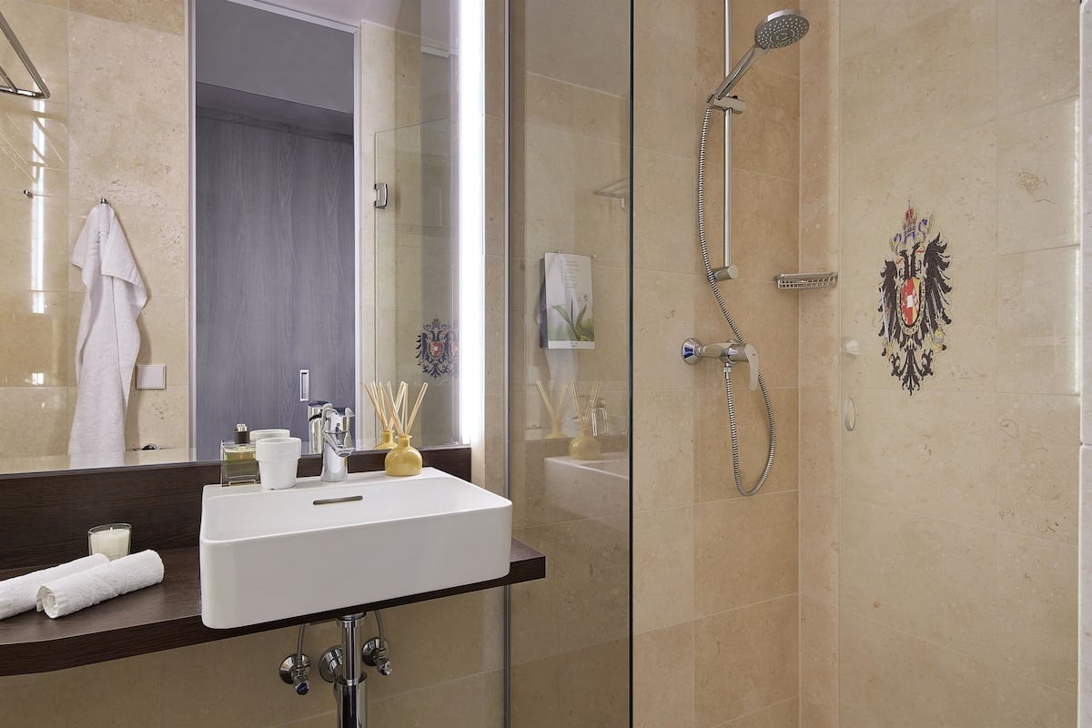 Bathroom | Eco-friendly toiletries, hair dryer, towels, soap