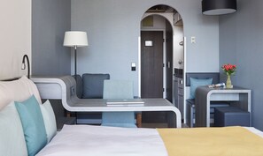 Premium bedding, down duvets, in-room safe, desk