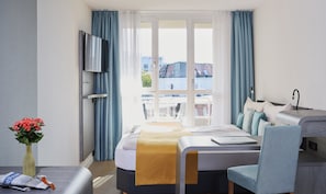 Literie de qualité supérieure, couette en duvet d'oie, minibar