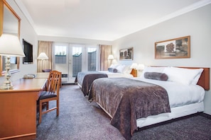 Deluxe Room, 2 Queen Beds | Desk, blackout drapes, iron/ironing board, free cribs/infant beds