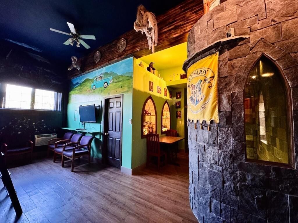 Themed Efficiency Suite, 1 Queen Bed, 6 Bunk Beds | Desk, laptop workspace, blackout curtains, iron/ironing board