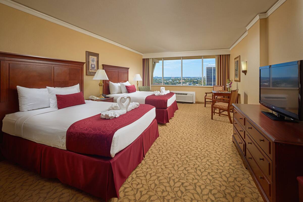 Premium bedding, pillowtop beds, in-room safe, laptop workspace