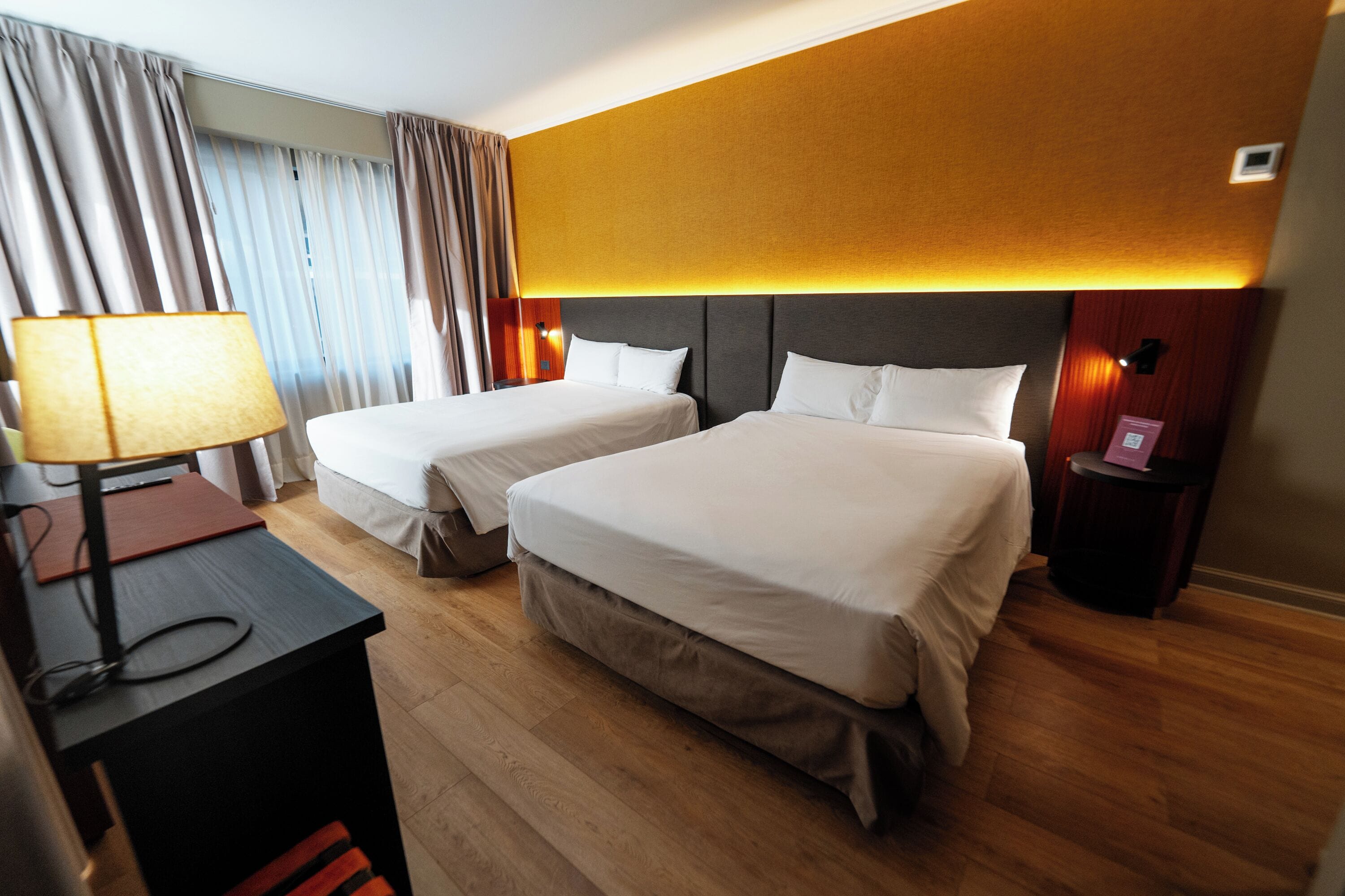 superior room, 2 double beds | minibar, in-room safe, desk, laptop workspace