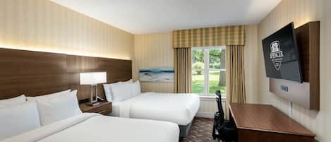 Executive Room, 2 Queen Beds | Desk, laptop workspace, blackout drapes, iron/ironing board