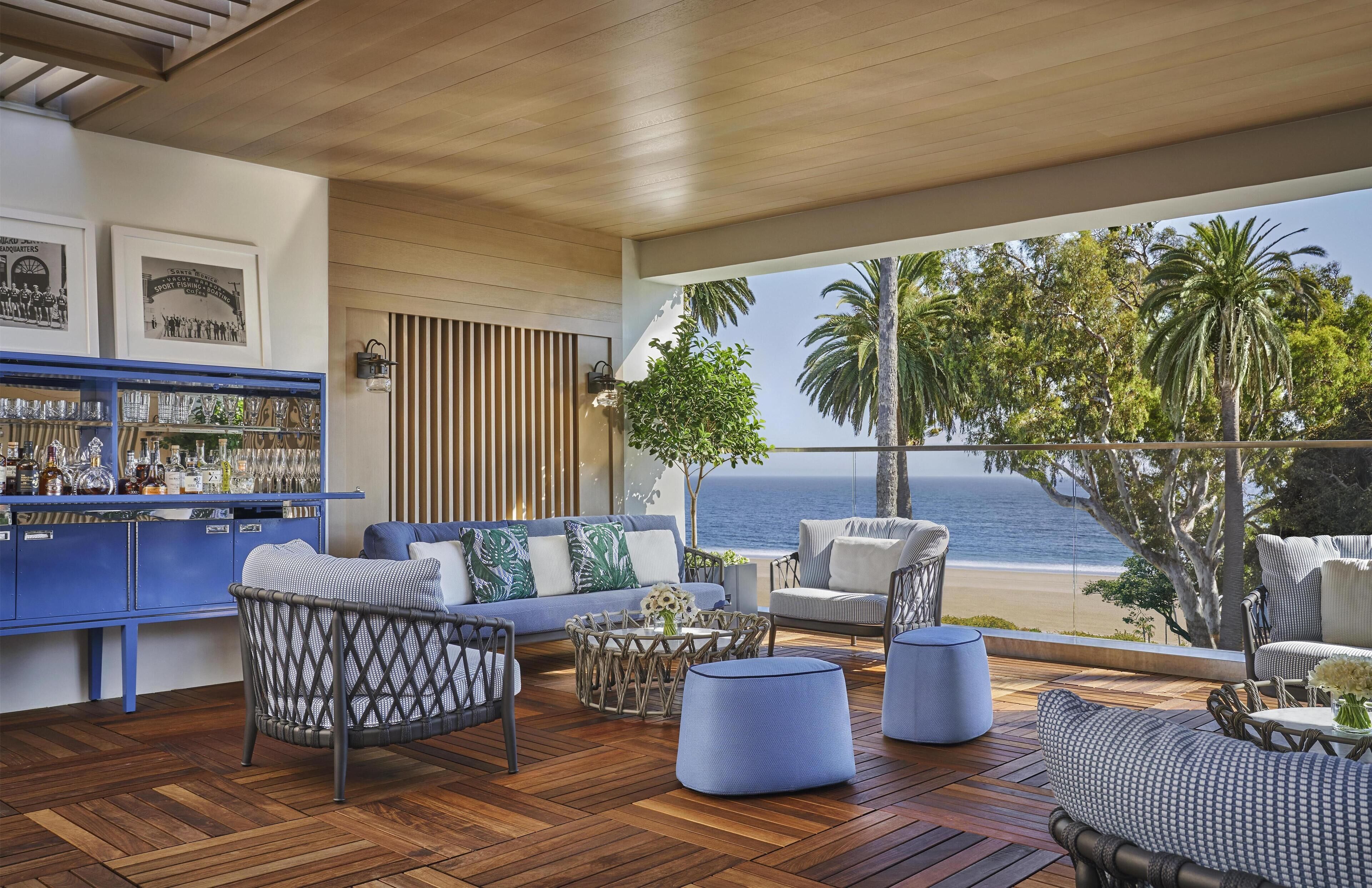 Rooftop bar, ocean views, open daily