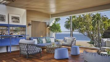 Rooftop bar, ocean views, open daily