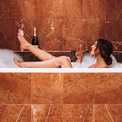 Shower, eco-friendly toiletries, hair dryer, towels