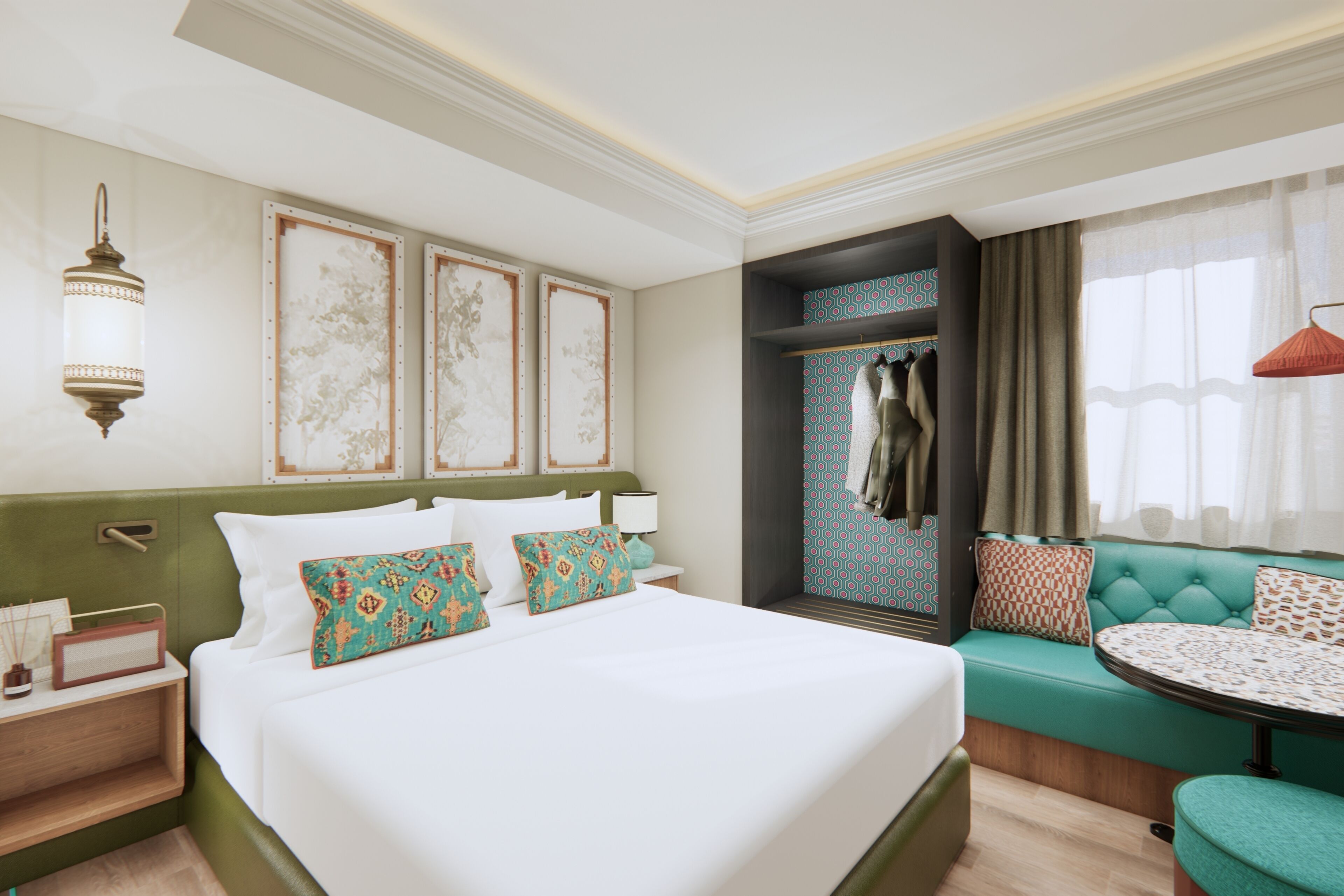 Habitación estándar, 1 cama matrimonial, vista a la ciudad | Ropa de cama de alta calidad y caja de seguridad en la habitación 