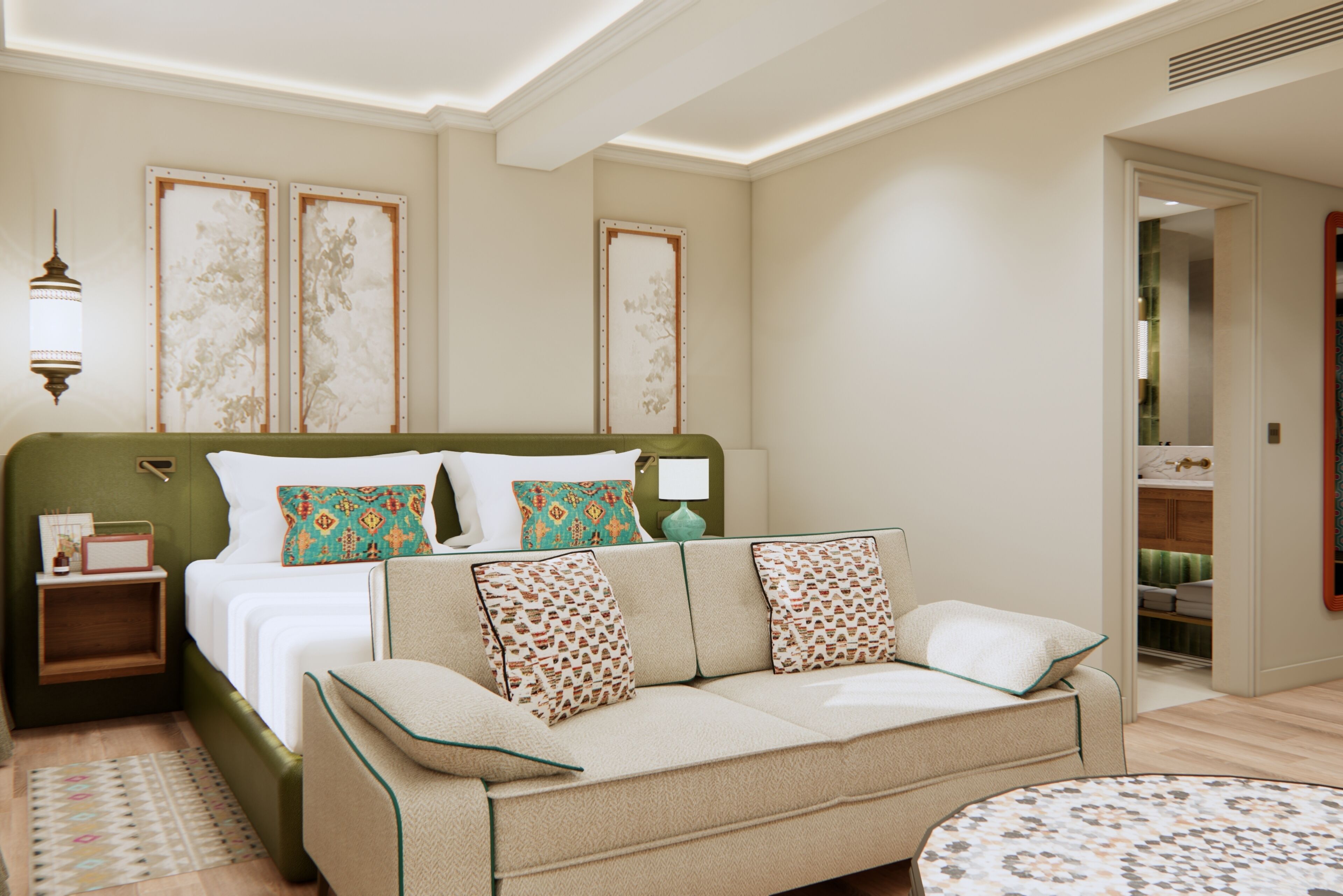 Habitación superior, 1 cama King size, vista a la ciudad | Ropa de cama de alta calidad y caja de seguridad en la habitación 