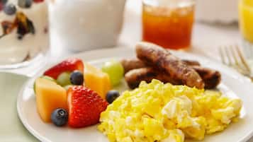 Free buffet breakfast on weekends