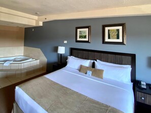 Luxe beddengoed, pillowtop-bedden, een kluis op de kamer