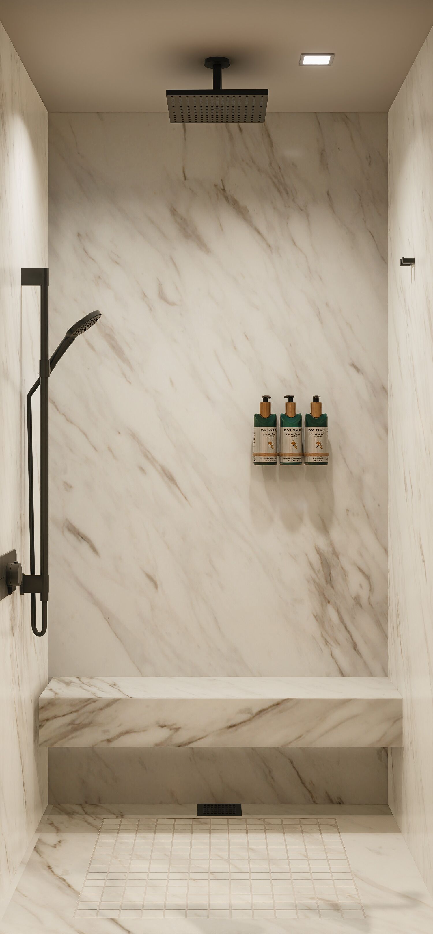 Separate tub and shower, jetted tub, free toiletries, hair dryer